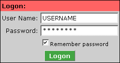 Single user logon form